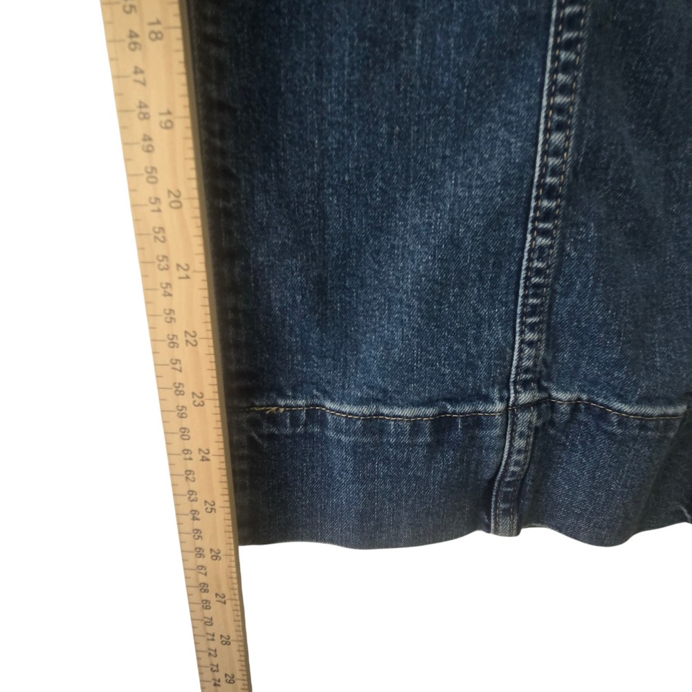 GAP Women's Denim High Rise Wide Leg Crop Dark Wash Seam Jeans 4/27R 733293-00 - Picture 6 of 15